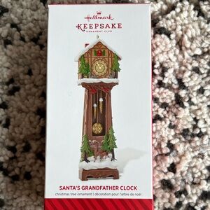 Hallmark Keepsake Santa's Grandfather Clock - Brown and Green